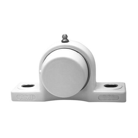 Ami Bearings SINGLE ROW BALL BEARING - 1-1/8 IN. STAINLESS SET SCREW BLACK PILLOW BLOCK OPN/CLS COV MUCPPL206-18CEB